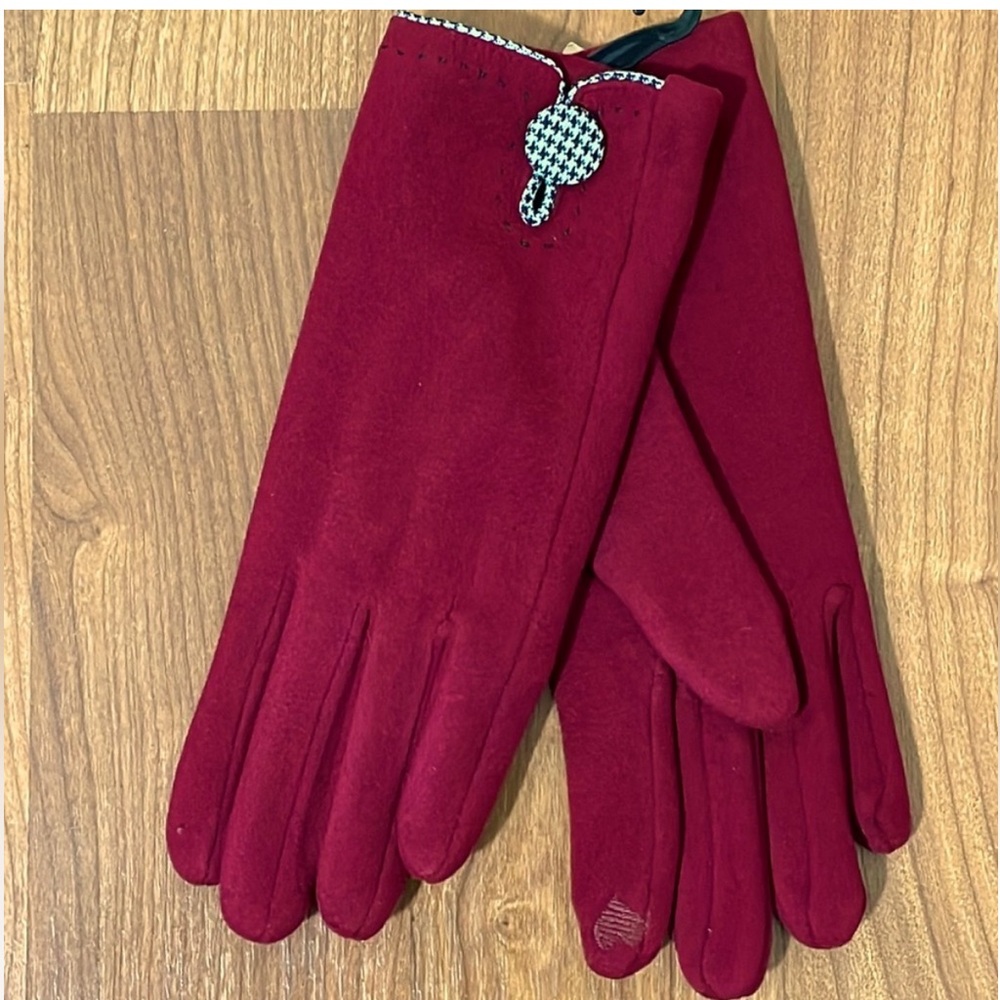 NEW Solid Color Houndstooth Smart Touch Gloves
